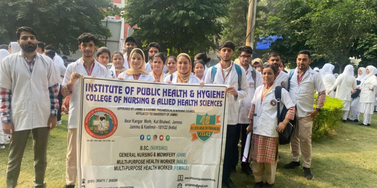 Swachhta Rally at IPHH College of Nursing Jammu Promotes Hygiene Awareness