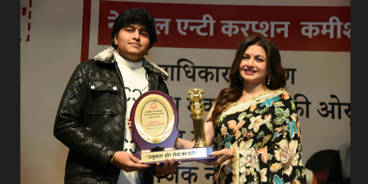 Sahil Chak Honored with Best Acting Award by Bhagyashree