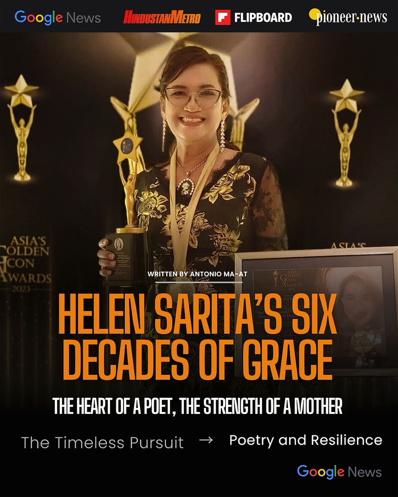 HELEN SARITA’S SIX DECADES OF GRACE: THE HEART OF A POET, THE STRENGTH OF A MOTHER By Antonio Ma-at