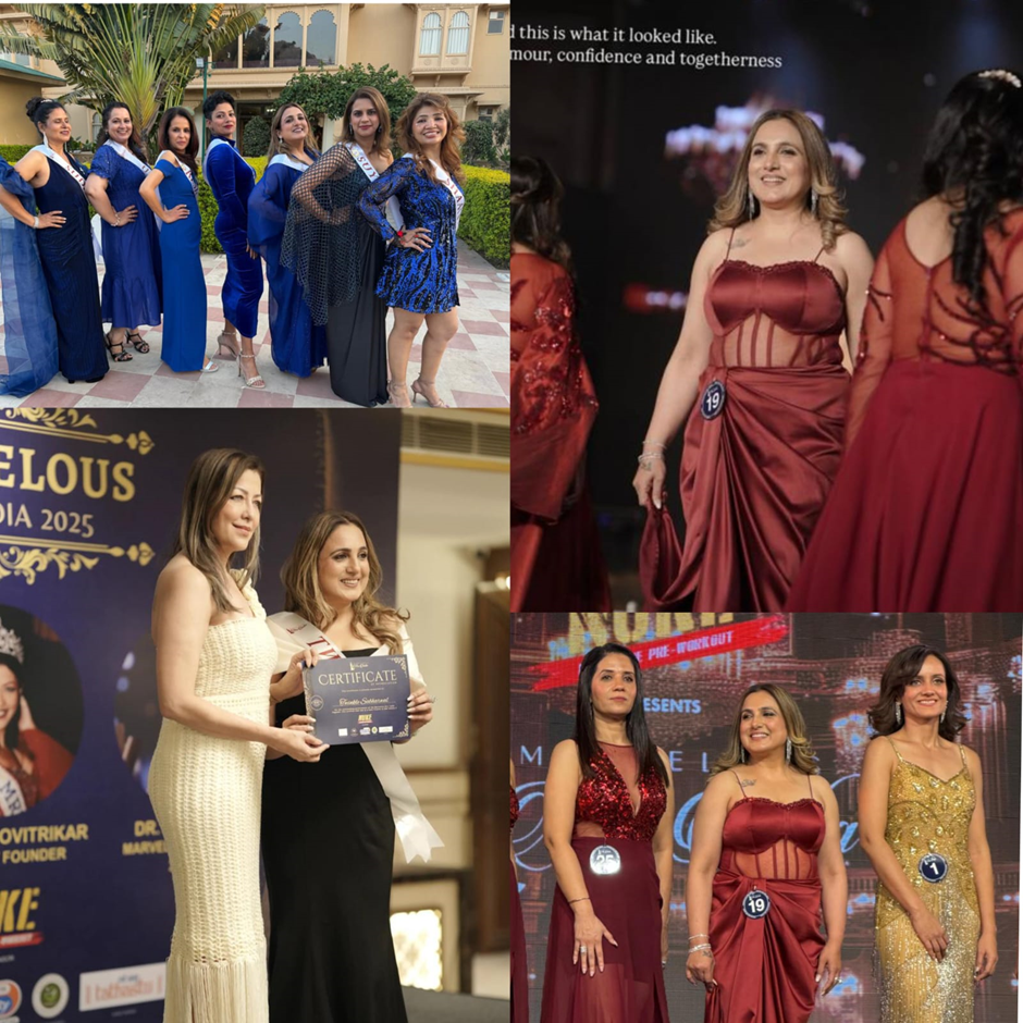 Twinkle Sabharwal won the title of  Marvellous Glowing Skin  at Marvellous Mrs India beauty pageant season 3